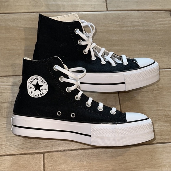 Converse Shoes - Converse Women's Black High-Top Platform Chunky Sneakers